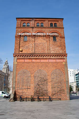 Liverpool, UK. March 21, 2022. Architecture of the city. Beautiful landscape on the River Mersey