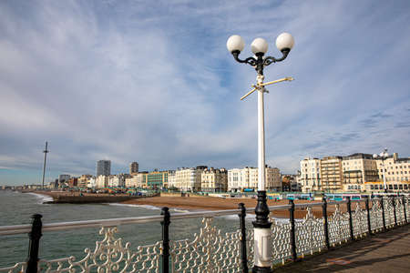 February 3, 2022. Landscape by the sea. Brighton East Sussex England.のeditorial素材