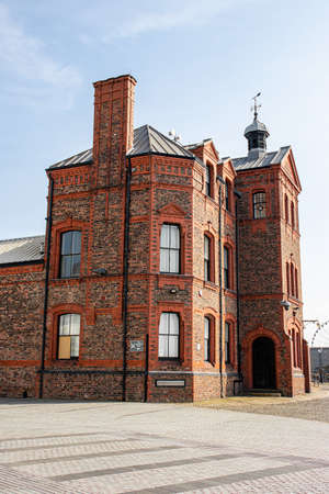 Liverpool, UK. March 21, 2022. Architecture of the city. Beautiful landscape on the River Mersey