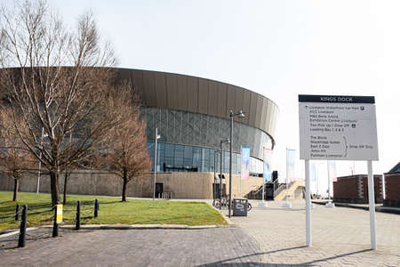 Liverpool, UK. March 21, 2022. Architecture of the city. Beautiful landscape on the River Mersey