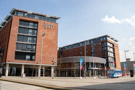 Liverpool, UK. March 21, 2022. Architecture of the city. Beautiful landscape on the River Merseyのeditorial素材