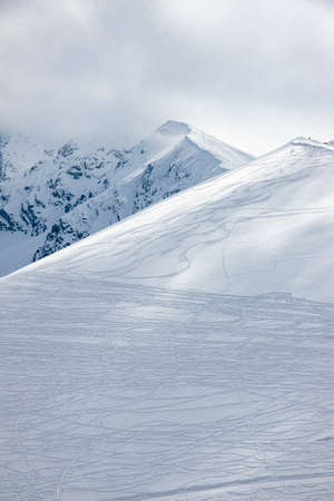 View of the snow-covered Polish mountains. Zakopane Poland, April 21, 2022