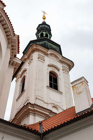 Prague Czech Republic April 25, 2022. Architecture of the city. Church.のeditorial素材