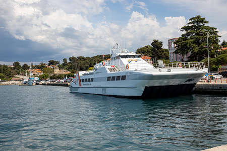 Rovinj Croatia May 2, 2022 Beautiful seaside landscape on the Istrian peninsula.