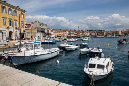 Rovinj Croatia May 2, 2022 Beautiful seaside landscape on the Istrian peninsula.