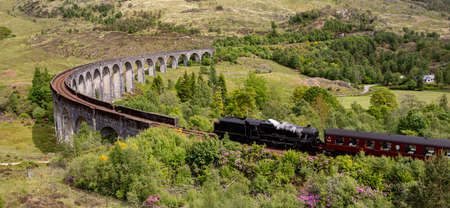 June 2, 2022. Scotland, Great Britain. Glenfinnan Railway Viaduct.