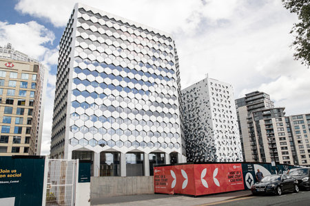 June 12, 2022 Birmingham West Midlands Great Britain. Architecture of the city.のeditorial素材