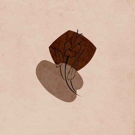 Illustration in vintage old grunge style. Design for cover, wallpaper. Abstract pattern.の写真素材