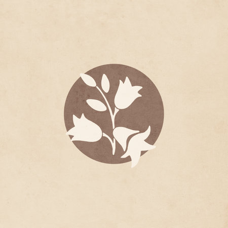 Printable trendy botanical card. Use for cover, wallpaper, wall art. Brown color.の写真素材