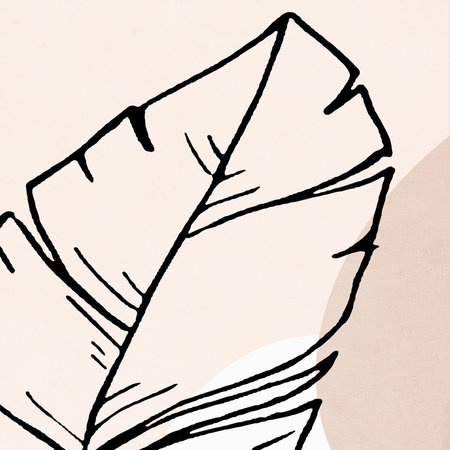 Printable trendy botanical card. Use for cover, wallpaper, wall art. Brown color.の写真素材