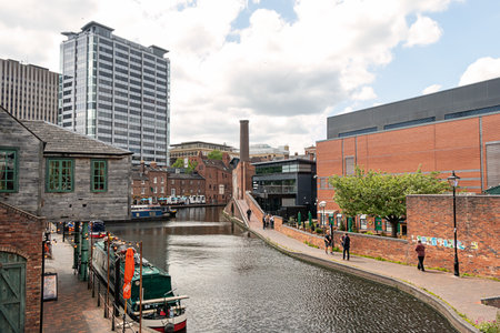 June 12, 2022 Birmingham West Midlands Great Britain. Architecture of the city.のeditorial素材