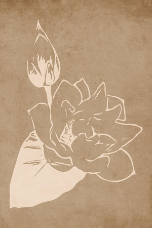 Printable trendy botanical card. Use for cover, wallpaper, wall art.の写真素材