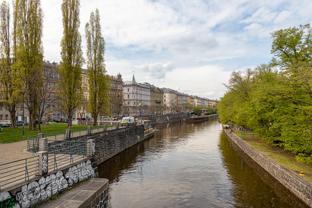 April 25, 2022 Prague Czech Republic. Architecture of the city.のeditorial素材