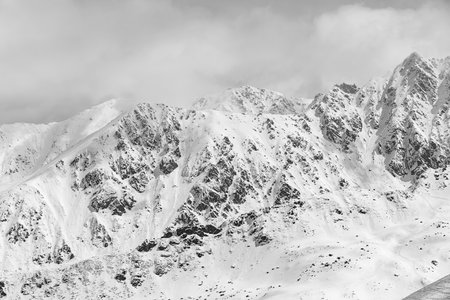 Winter landscape in the Tatra Mountains. Polandの写真素材
