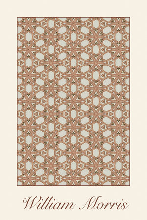 Botanical poster inspired by Morris. Decorative pattern for printing, covers, wallpapers.