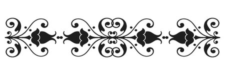 Decorative pattern on a white background. Ornamental border - vectorのイラスト素材