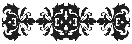 Decorative pattern on a white background. Ornamental border - vectorのイラスト素材