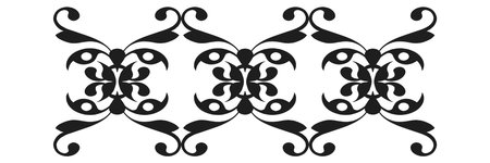 Decorative pattern on a white background. Ornamental border - vectorのイラスト素材