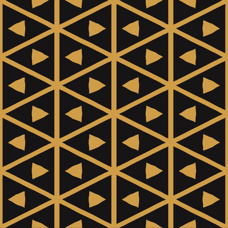 Seamless golden pattern in Art Deco style on a dark background. Design for paper, cover, fabric, home decor.の写真素材