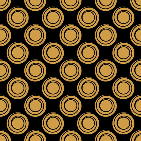Seamless golden pattern in Art Deco style on a dark background. Design for paper, cover, fabric, home decor.の写真素材