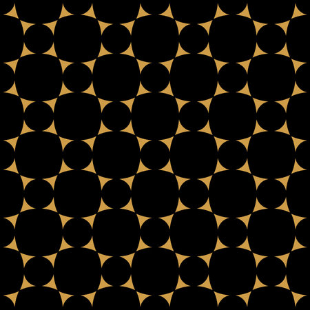Seamless golden pattern in Art Deco style on a dark background. Design for paper, cover, fabric,...