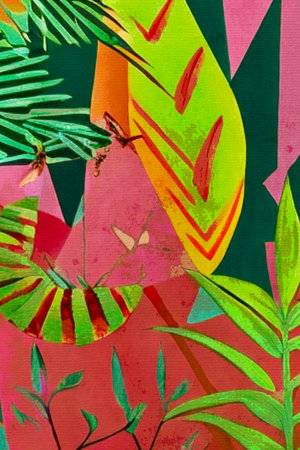 Watercolor painting on canvas. Abstract illustration for print, fabric pattern, for use in graphics.の写真素材