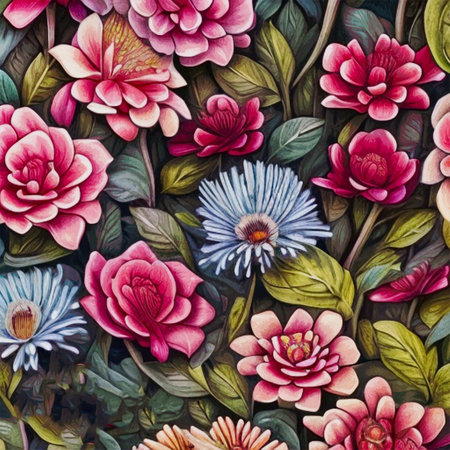 watercolor painting. Printable botanical illustration, fabric pattern, for use in graphic arts.の写真素材