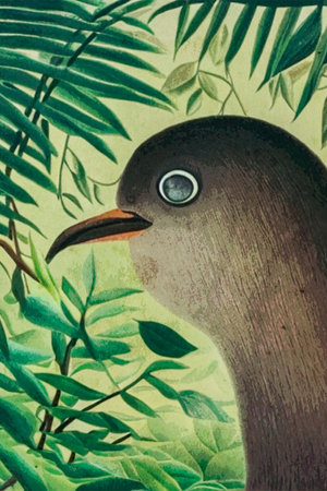 Watercolor painting on canvas. Printable botanical illustration, fabric pattern, for use in graphics. The bird in the illustration.の写真素材