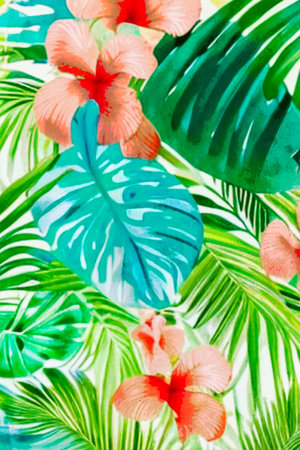 watercolor painting. Printable botanical illustration, fabric pattern, for use in graphic arts.