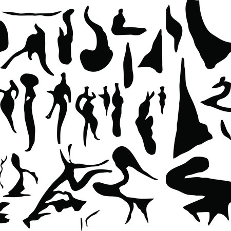 Black and white abstract illustration. Design for clothes, textiles, wall decorations.の写真素材