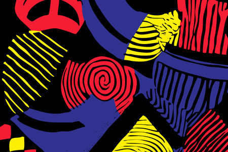 abstract illustration. Geometric shapes. Design of clothing, textiles, wall decorations.