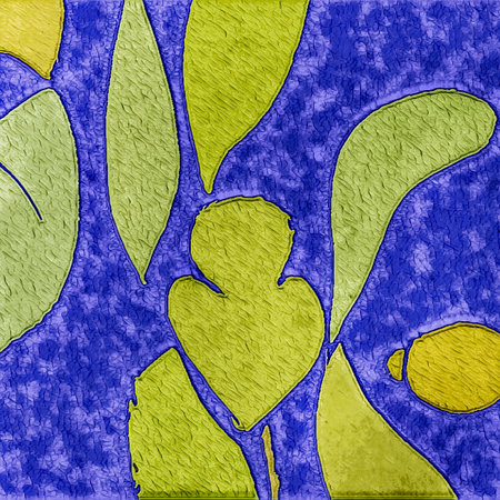 Abstract illustration for print, fabric pattern, for use in graphics. Inspiration by Matisse's workの写真素材