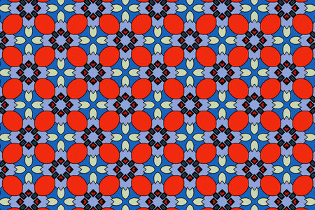 Colorful oriental pattern for textiles, wallpaper, for use in graphics . Not generated by Ai