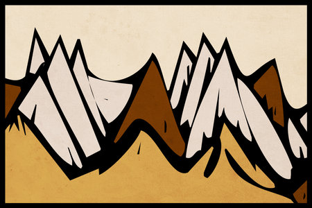 Minimalist illustration for print , for the cover . landscapeの写真素材