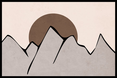 Minimalist illustration for print , for the cover . landscapeの写真素材