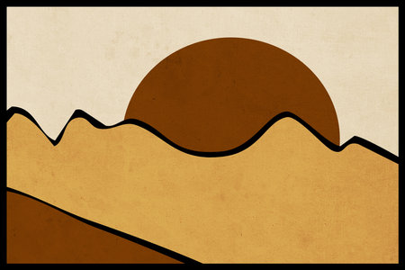 Minimalist illustration for print , for the cover . landscapeの写真素材