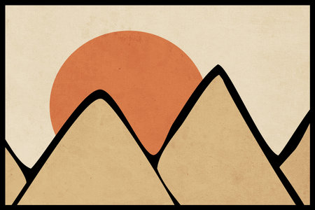 Minimalist illustration for print , for the cover . landscapeの写真素材