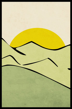 Minimalist illustration for print , for the cover . landscapeの写真素材