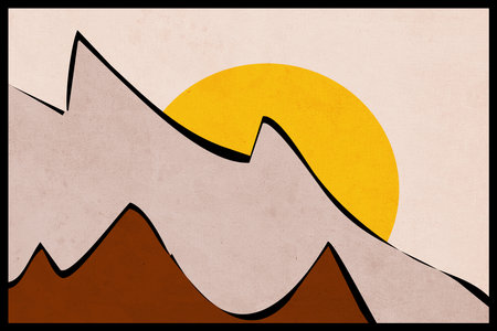 Minimalist illustration for print , for the cover . landscapeの写真素材