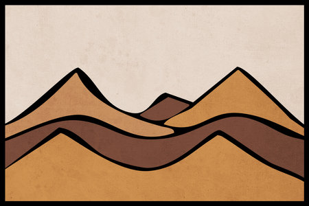 Minimalist illustration for print , for the cover . landscapeの写真素材