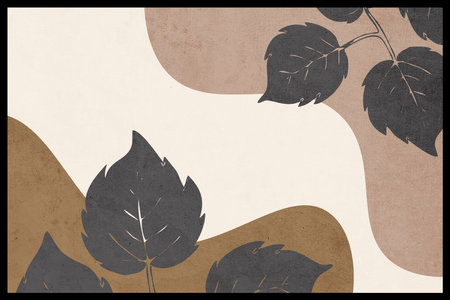 Printable trendy botanical card. Use for cover, wallpaper, wall art. Not generated by Aiの写真素材