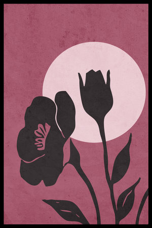 Printable trendy botanical card. Use for cover, wallpaper, wall art. Not generated by Aiの写真素材