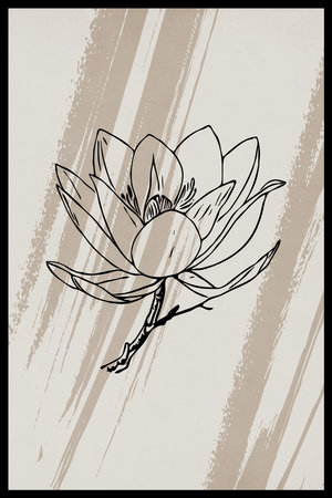 Printable trendy botanical card. Use for cover, wallpaper, wall art. Not generated by Aiの写真素材