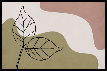 Printable trendy botanical card. Use for cover, wallpaper, wall art. Not generated by Aiの写真素材