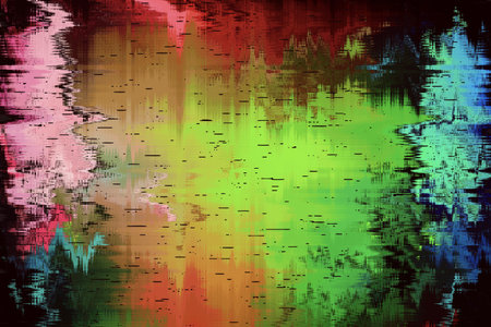 Abstract background in Ikat technique. For use on materials and graphics. Printable pattern for wall decorations.の写真素材