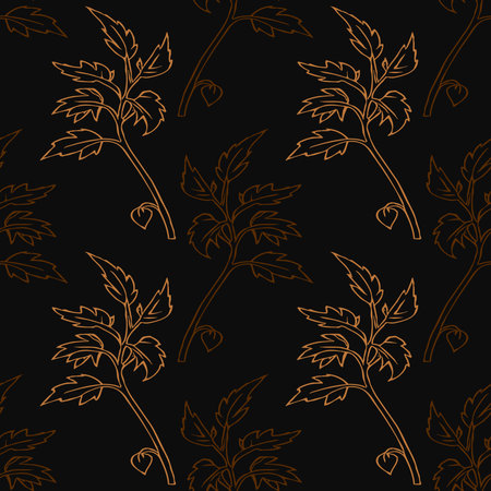 Seamless botanical pattern for fabrics. For use in graphics.の写真素材