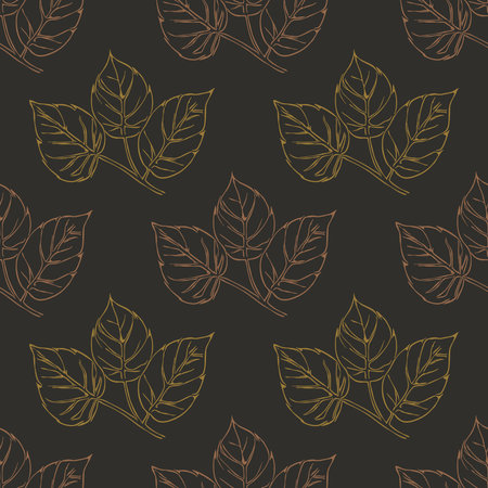 Seamless botanical pattern for fabrics. For use in graphics.の写真素材