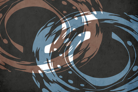 Abstract background in vintage style. Stylized old with grain. For use in graphics, for printing on wall decorations.の写真素材