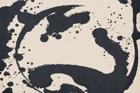 Abstract illustration in vintage style. For use in graphics, for wall decor. Ink stainsの写真素材