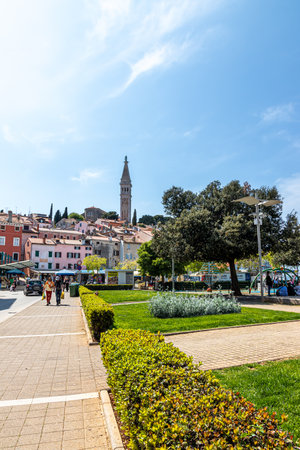 May 2, 2022 Rovinj Croatia. Landscape on the Adriatic Sea.のeditorial素材